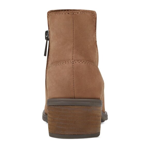 NEW EARTH Suede Oslo Comfort Booties medium brown for women 563tn - Picture 2 of 5